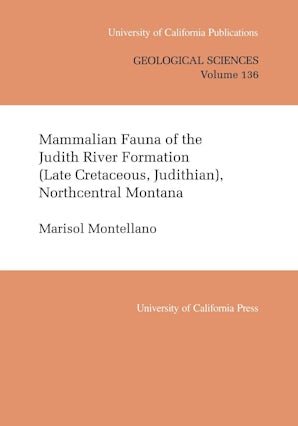 Mammalian Fauna of the Judith River Formation (Late Cretaceous, Judithian), Northcentral Montana