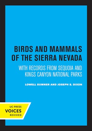 Birds and Mammals of the Sierra Nevada